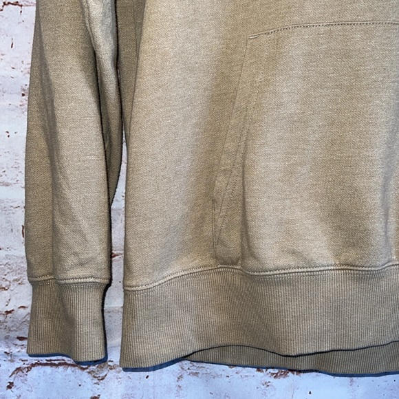 The North Face Sweater Womens Small Hoodie Pullover Tan White Logo Half Dome - Picture 3 of 8